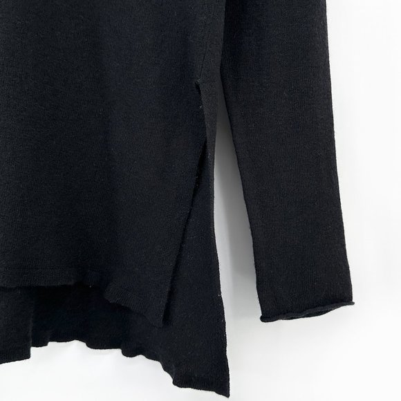 Babaton Black "Erin" Linen & Wool Blend V-Neck Relaxed Fit Sweater sz XS - Picture 3 of 9